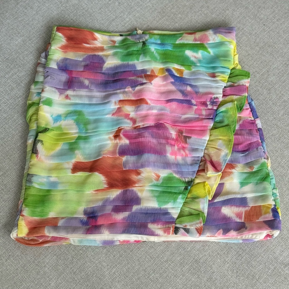 Zara Multicolor Abstract Skirt